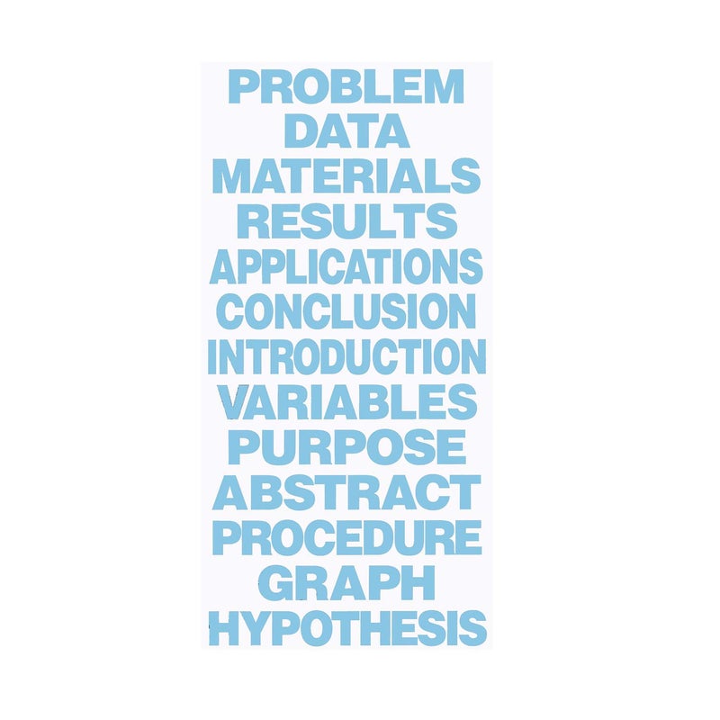Flipside Products Sky Blue Science Fair Titles, Display Board Titles, Projects, School, Kids, Classroom, Pack of 24 - Image 1